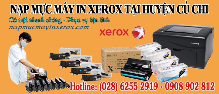 nạp mực máy in Xerox huyện Củ Chi